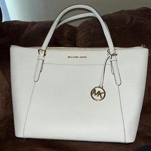 Large White Michael Kors Purse